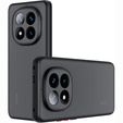Etui silikonowe do Xiaomi Redmi Note 14 Pro 5G / Xiaomi Poco X7 5G, z ochroną aparatu, przezroczyste / czarne