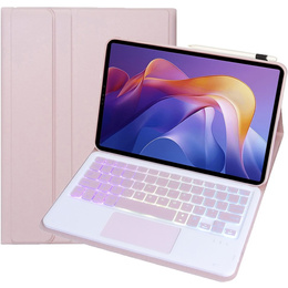 Etui z klawiaturą Bluetooth i touchpadem do Xiaomi Redmi Pad 2 – różowe