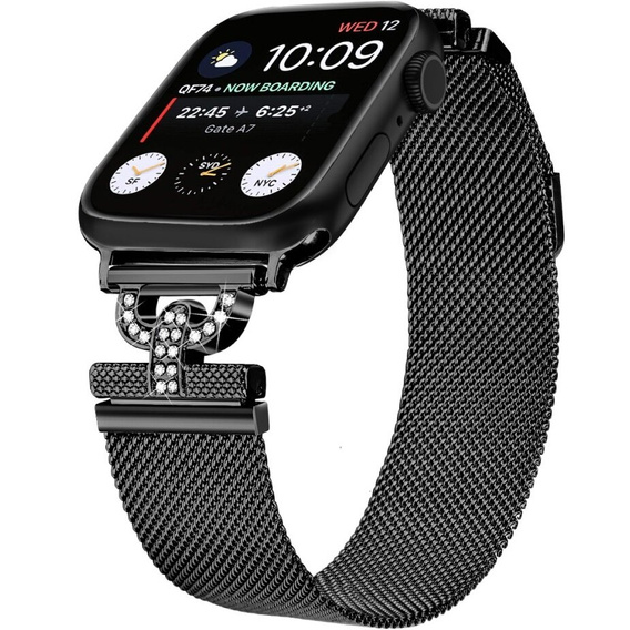 Bransoleta do Apple Watch 1/2/3/4/5/6/7/8/9/10/11/SE 38/40/41/42mm, Czarna