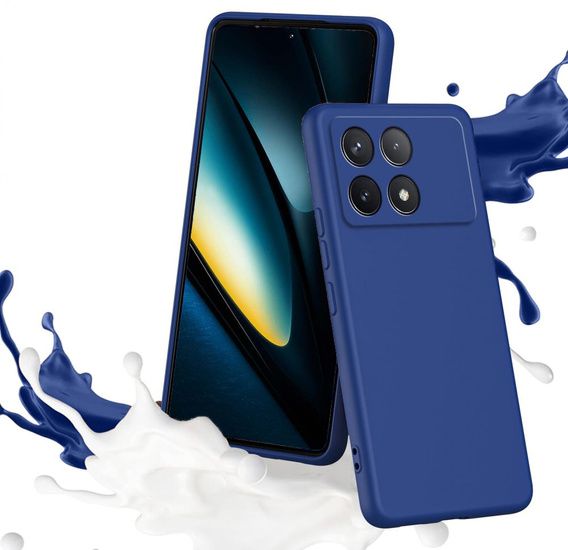 Etui do Xiaomi Poco F6 Pro, Silicone Lite, niebieskie