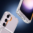 Etui do Samsung Galaxy S23, Card Holder Kickstand, przezroczyste