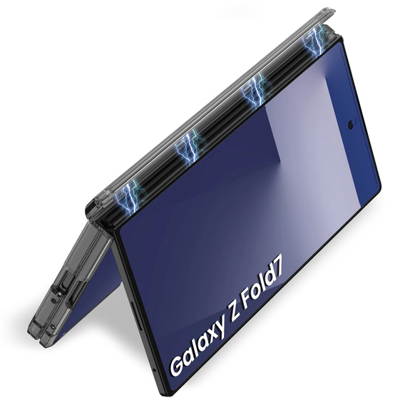 Etui GKK Magnetic do Samsung Galaxy Z Fold7 5G – przezroczyste / czarne
