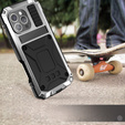 Etui pancerne do iPhone 16 Pro, R-JUST, srebrne