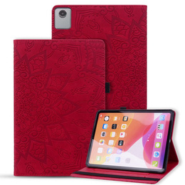 Etui z klapką do Lenovo Tab M11, flower, czerwone