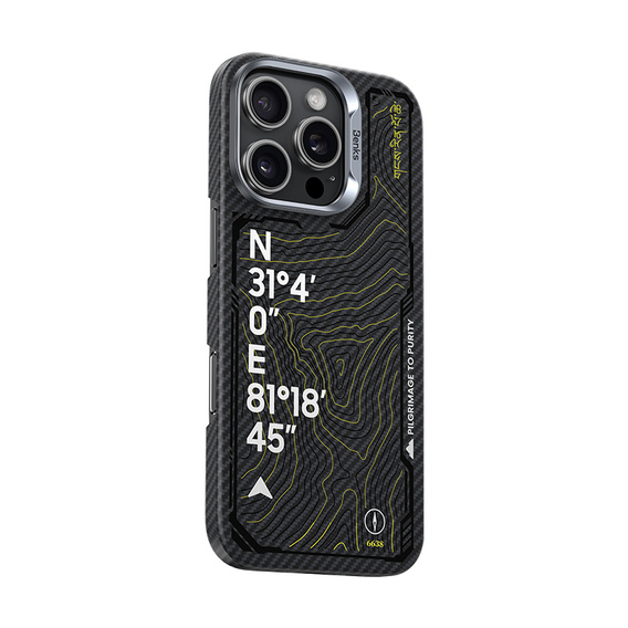 Etui BENKS Kevlar do iPhone 16 Pro, Magnetic Armor Air Kevlar 600D Summit Kangrinboque 0065, do MagSafe – czarne