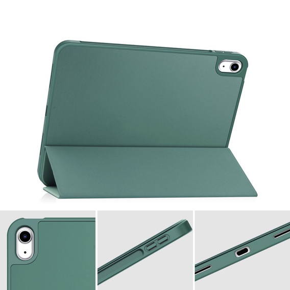 Etui do iPad 10.9" 2022 (10 gen.) / iPad 11" 2025 A16 (11 gen.), Smart Pencil, z miejscem na rysik, zielone