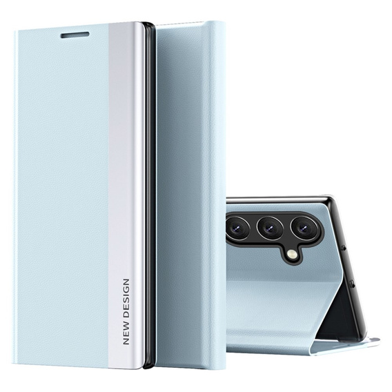 Etui z klapką do Samsung Galaxy S24 FE, Side Magnetic, niebieskie