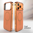 Etui do iPhone 17 Pro, Metal Frame, do MagSafe – pomarańczowe