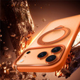 Etui SULADA Magnetic Matte z podstawką do iPhone 17 Pro Max – pomarańczowy