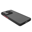 Etui silikonowe do Xiaomi Redmi Note 13 Pro 5G, z ochroną aparatu, przezroczyste / czarne + Szkło hartowane 9H