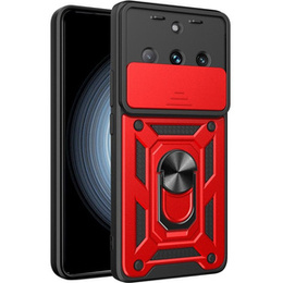 Etui pancerne do Realme 11 Pro 5G / 11 Pro+ 5G, CamShield Slide, czerwone