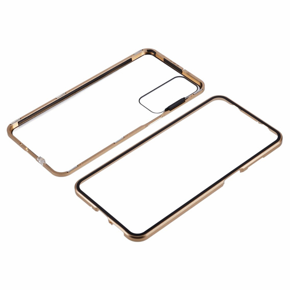 Etui do Samsung Galaxy A16 / A16 5G, Magnetic Dual Glass, złote