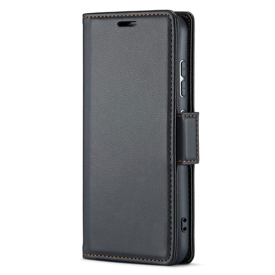 Etui do Realme 12 Pro 5G / 12 Pro+ 5G, ERBORD Glossy Litchi, portfel z klapką, czarne