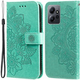 Etui z klapką do Xiaomi Redmi Note 12 4G, Mandala Flower, zielone