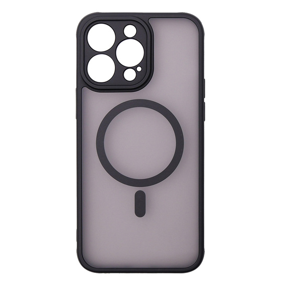 Etui do MagSafe do iPhone 13 / 14, Hybrid Matte Lens Pro, czarne + szkło 9H