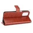 Etui z klapką do Motorola Moto G62 5G, Crazy Horse Wallet, brązowe
