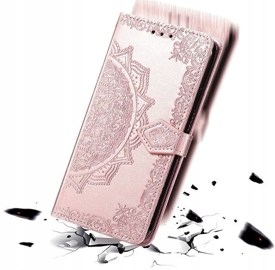 Etui z klapką do Samsung Galaxy M52 5G, Mandala, różowe