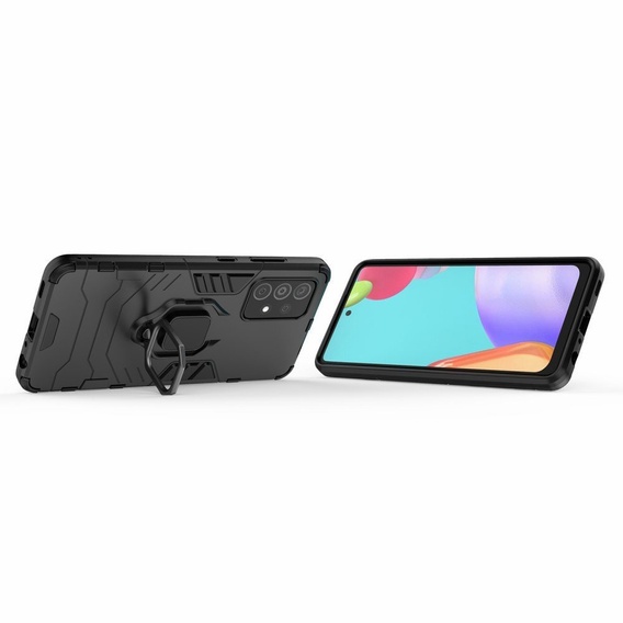 Etui do Samsung Galaxy A72 5G / A72 LTE, Kickstand Ring, czarne