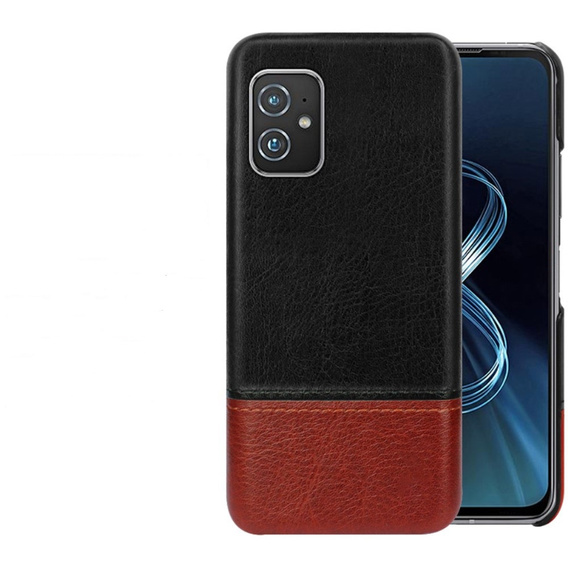 Etui do Asus Zenfone 8, Obudowa IMAK RUIYI Hard Case, Czarne / Brązowe