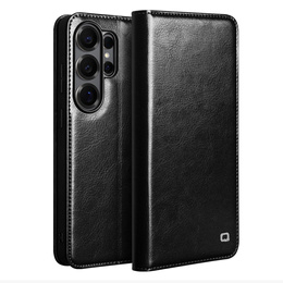 Skórzane etui Qialino do Samsung Galaxy S26 Ultra, czarne