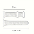 Pasek Silikonowy do Apple Watch 1/2/3/4/5/6/7/8/9/10/11/SE Ultra 1/2/3 42/44/45/46/49mm, Rose, Biały