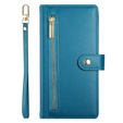 Etui z klapką do Oppo Reno 13F 5G, Wallet Zipper Pocket, niebieskie