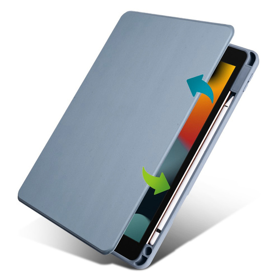 Etui do iPad 10.2" 2021/2020/2019 (9/8/7 gen.), z miejscem na rysik, Obrotowe 360°, Fioletowe