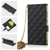 Etui z klapką do Samsung Galaxy S23 Ultra, GKK Mirror Wallet, czarne