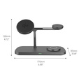 Ładowarka indukcyjna Qi2 3w1 15W do iPhone/ Apple Watch / Airpods / Galaxy / Galaxy Watch/ Galaxy Buds, czarna