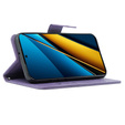 Etui z klapką do Xiaomi Poco X6 5G, Butterfly, fioletowe