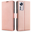 Etui z klapką do Xiaomi 12 Pro, Wallet, różowe rose gold