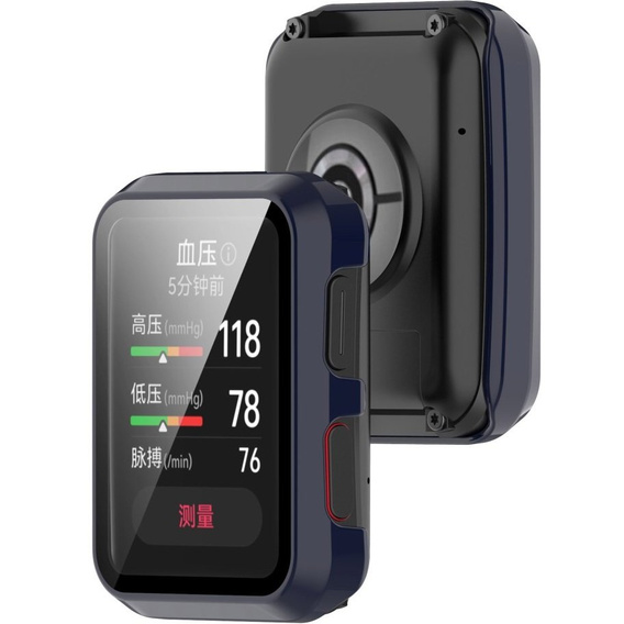2w1 Etui + Szkło Hartowane do Huawei Watch D, Case, Granatowe