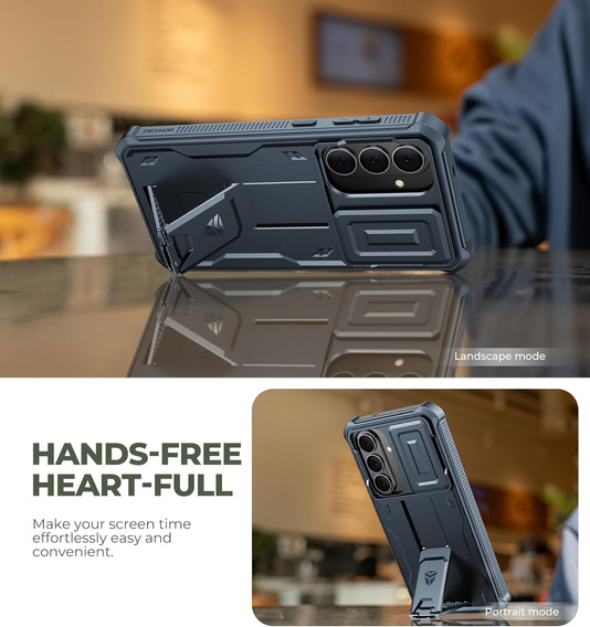 Etui pancerne do Samsung Galaxy S26 Plus, Dexnor Full Body (Two Frames), niebieskie