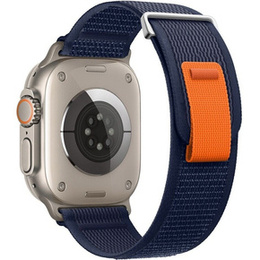 Pasek Nylonowy do Apple Watch 1/2/3/4/5/6/7/8/9/10/11/SE Ultra 1/2/3 42/44/45/46/49mm, Granatowy