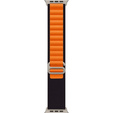 Zestaw Pasek Nylonowy + Etui 2w1 do Apple Watch 7/8/9 45mm, Czarny / Pomarańczowy