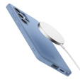 Etui Spigen do Samsung Galaxy S25 Ultra, Silicone Fit Mag, niebieskie + Szkło hartowane