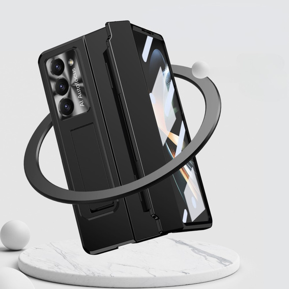 Etui ochronne PC z podstawką i ochroną zawiasu do Samsung Galaxy Z Fold6 5G – czarne