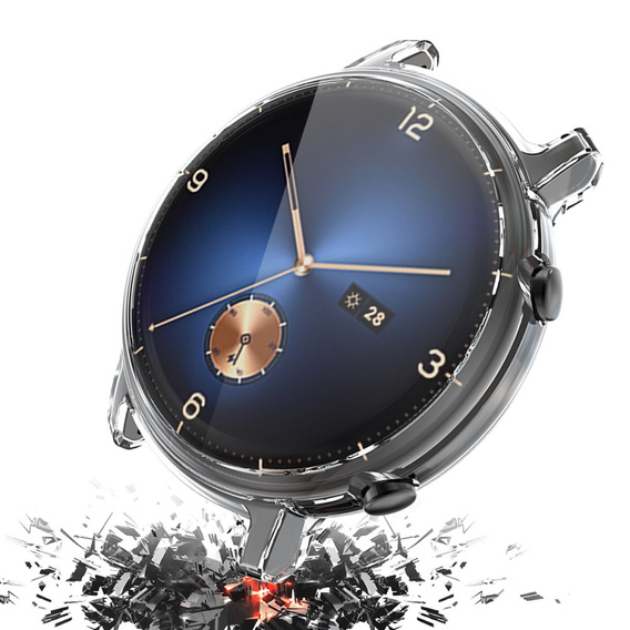 2w1 Etui z Osłoną na ekran do Huawei Watch GT 2 42mm, Przezroczyste, Bezbarwne