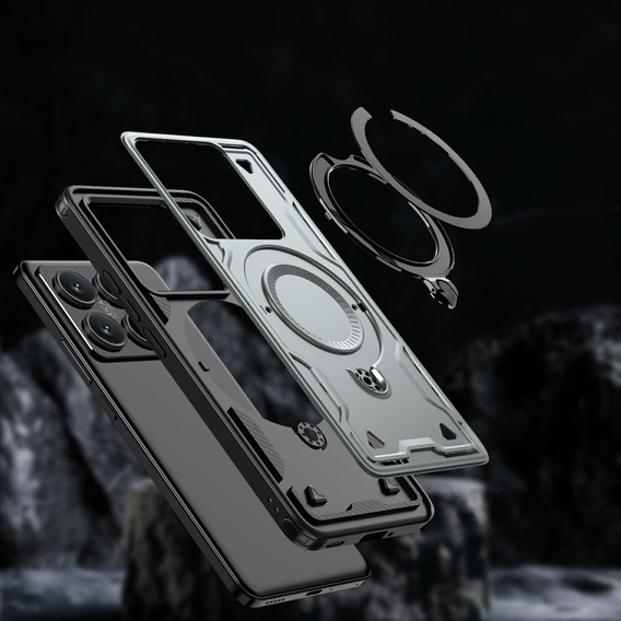 Etui do Xiaomi 14T Pro, Military MagSafe, srebrne