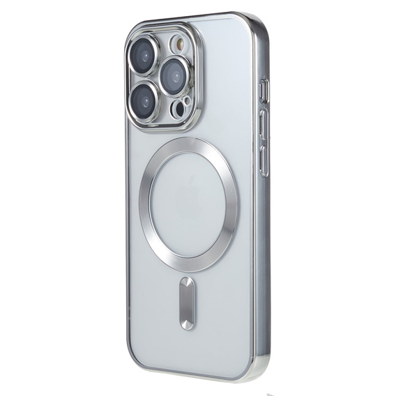 Etui do iPhone 14 Pro, Electro MagSafe, srebrne + Szkło na ekran