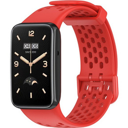 Pasek Silikonowy do Xiaomi Mi Band 7 Pro, Czerwony