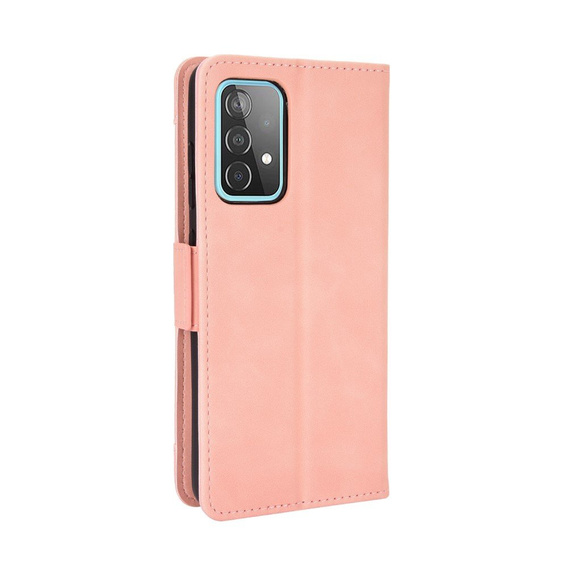 Etui z klapką do Samsung Galaxy A72 5G, Card Slot, różowe