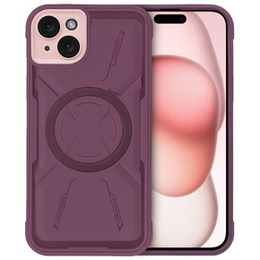 Etui do iPhone 15, ERBORD Armor Mag do MagSafe, bordowe