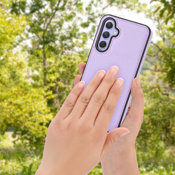 Etui skórzane do Samsung Galaxy A05s, Obudowa Lychee leather Case, fioletowe