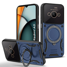 Etui pancerne do Xiaomi Redmi A3, Magnetic Ring, niebieskie