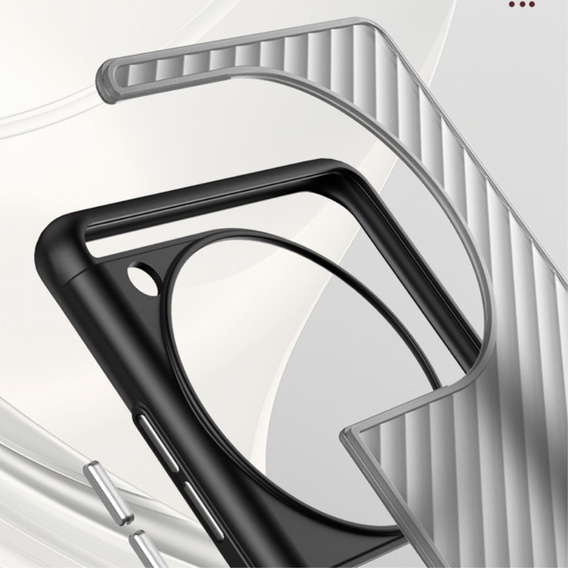 Etui do OnePlus 12 5G, Fusion Twill Stripe, przezroczyste / czarne