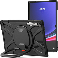 Etui do Samsung Galaxy Tab S8 Ultra / S9 Ultra, Pancerne Obrotowe 360, Z miejscem na rysik, Czarne