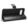 Etui z klapką do Google Pixel 9A, Crazy Horse Wallet, czarne