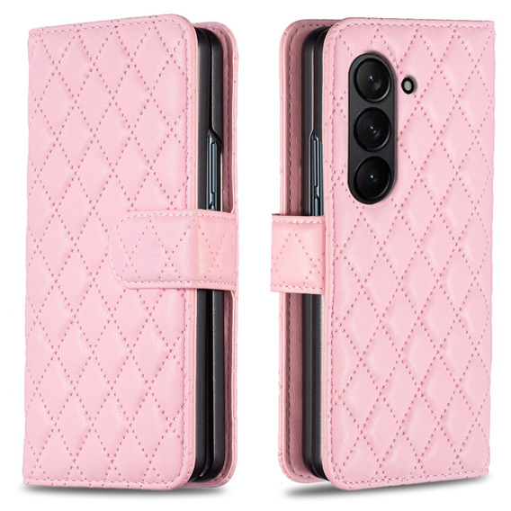 Etui z klapką do Samsung Galaxy Z Fold6 5G, Wallet, BINFEN COLOR, różowe