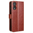 Etui z klapką do TCL 40 NxtPaper, Crazy Horse Wallet, brązowe